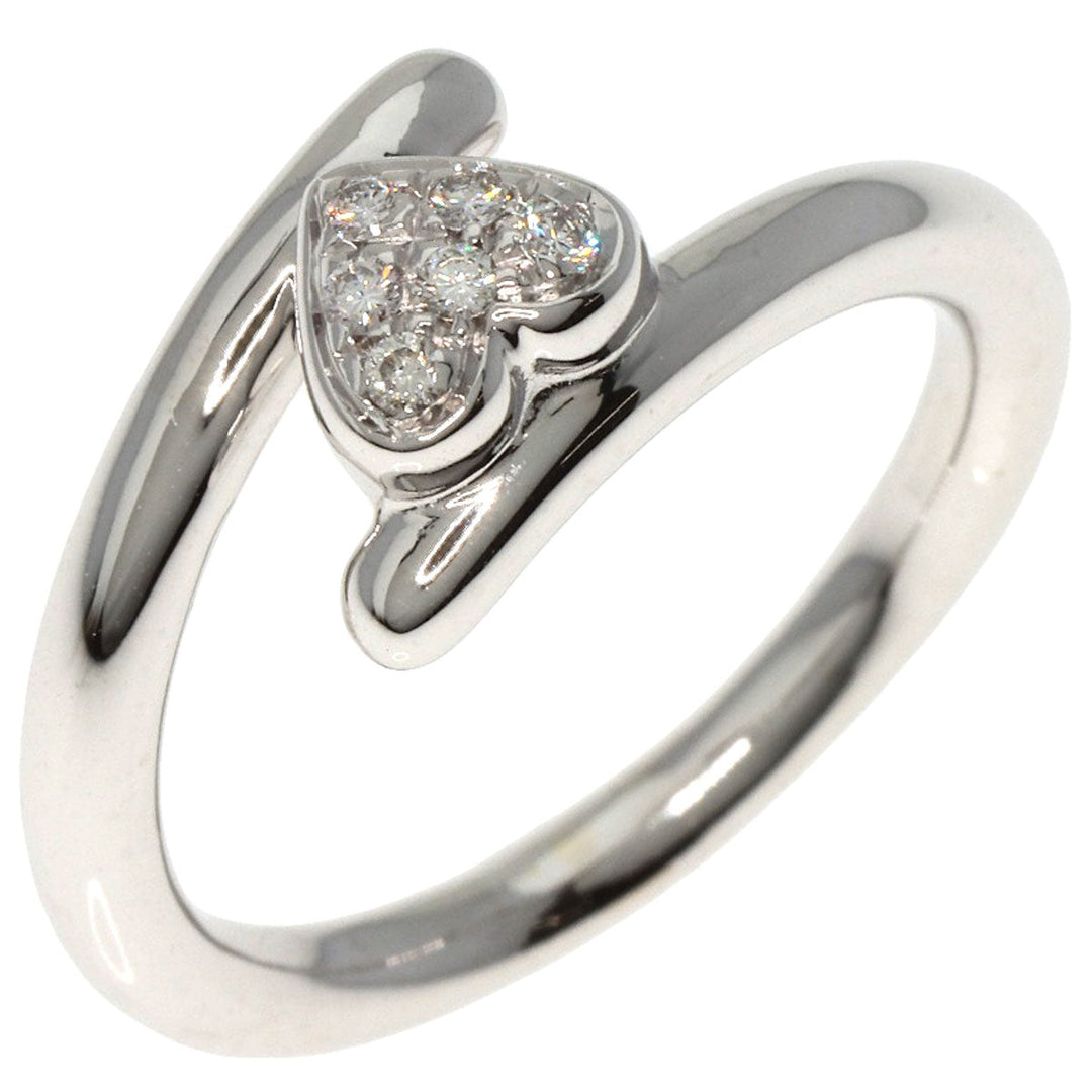 Damiani Ring K18WG Silver Heart diamond