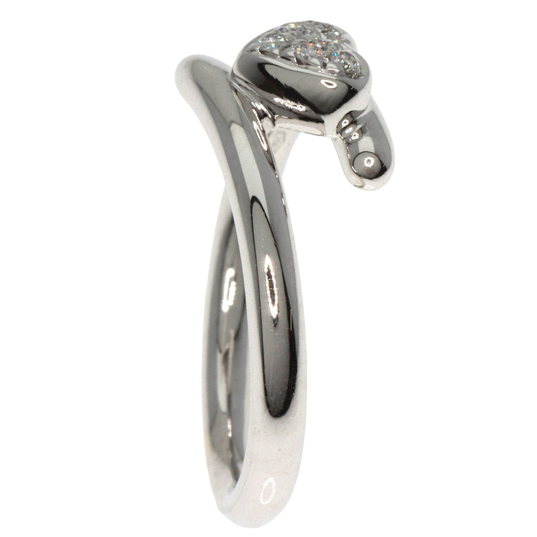 Damiani Ring K18WG Silver Heart diamond