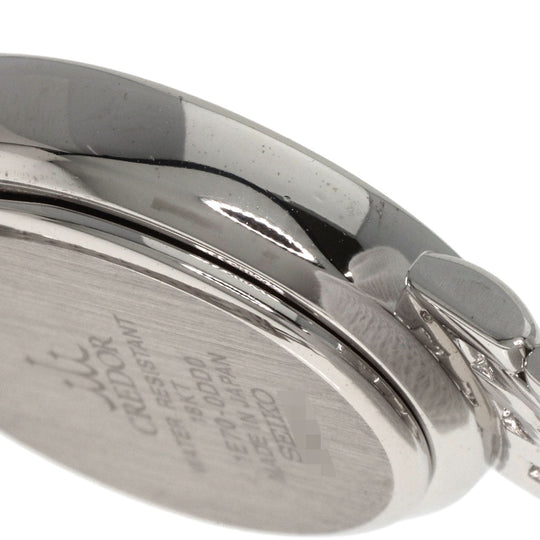 SEIKO Watches Quartz 1E70-0DD0 K18WG, K18WG, Diamond Silver CREDOR Bezel Diamond lapis lazuli dial Women Used Authentic