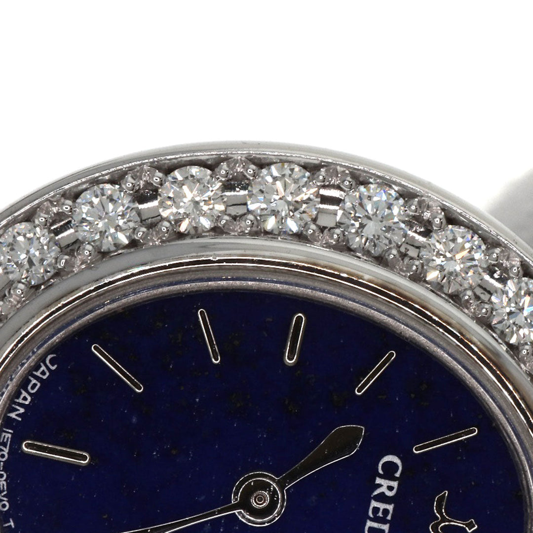 SEIKO Watches Quartz 1E70-0DD0 K18WG, K18WG, Diamond Silver CREDOR Bezel Diamond lapis lazuli dial Women Used Authentic