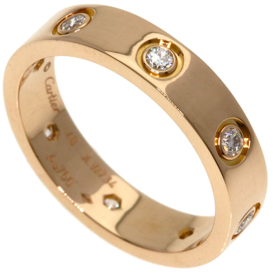 CARTIER Ring 18K Pink Gold gold Mini love ring full diamond #48