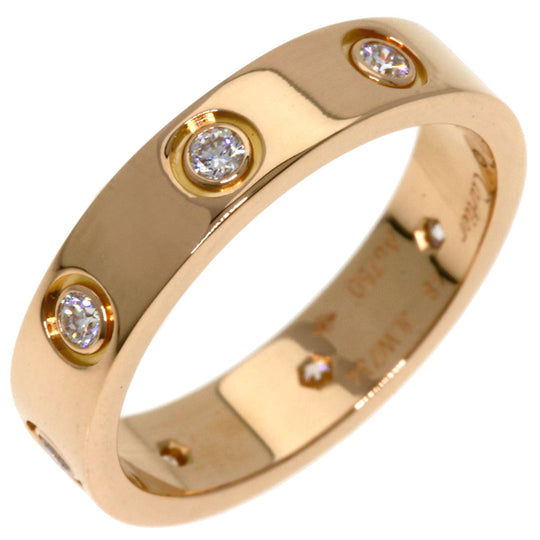 CARTIER Ring 18K Pink Gold gold Mini love ring full diamond #48