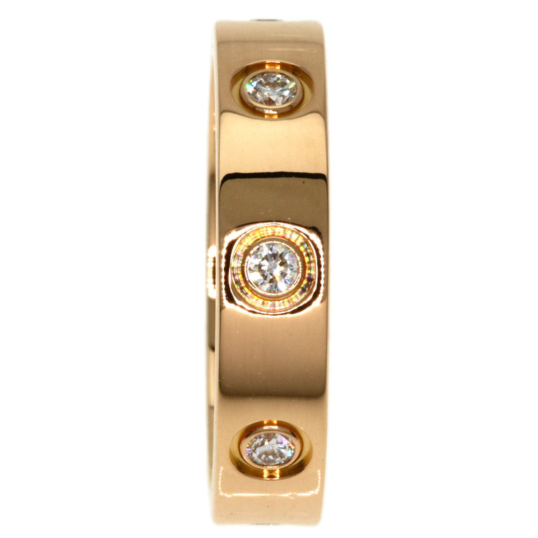 CARTIER Ring 18K Pink Gold gold Mini love ring full diamond #48