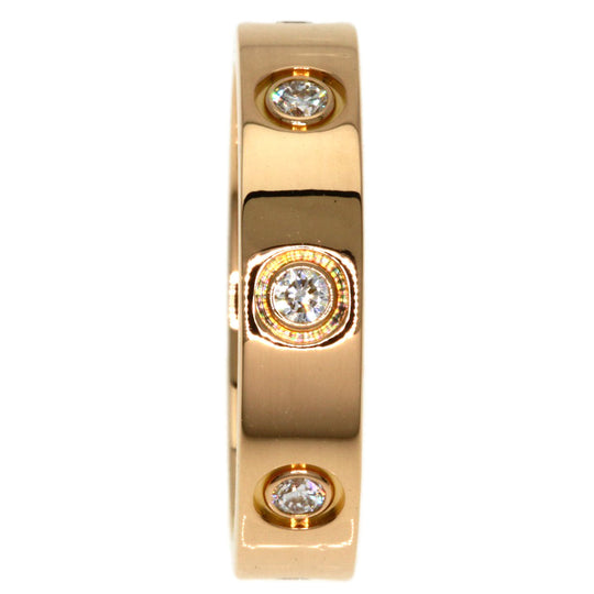 CARTIER Ring 18K Pink Gold gold Mini love ring full diamond #48
