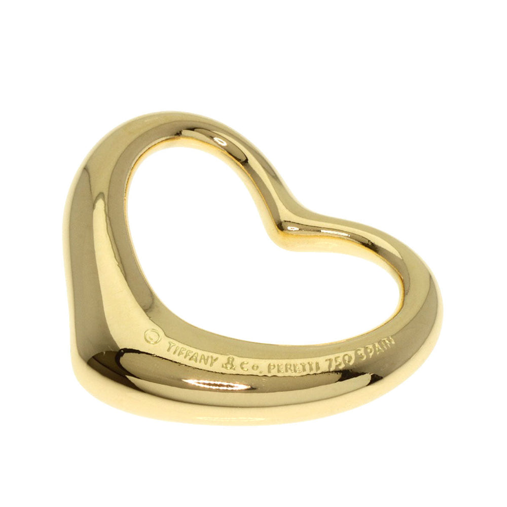 TIFFANY&Co. Pendant top 18K Yellow Gold gold Open heart Women Used Authentic