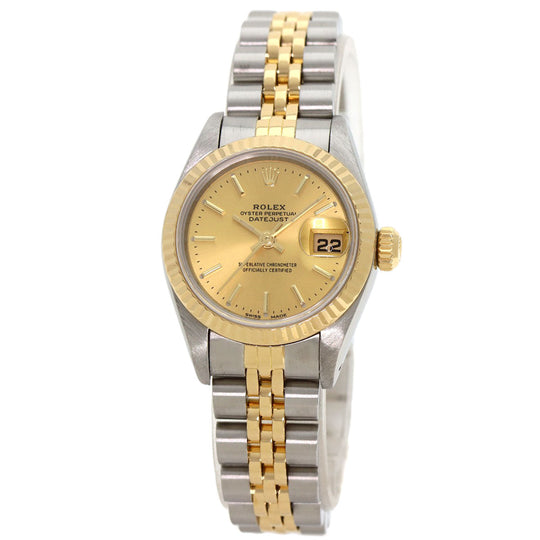 ROLEX Watches Mechanical Automatic 69173 Stainless Steel , SSxK18YG , K18YG gold Datejust gold dial Women Used Authentic