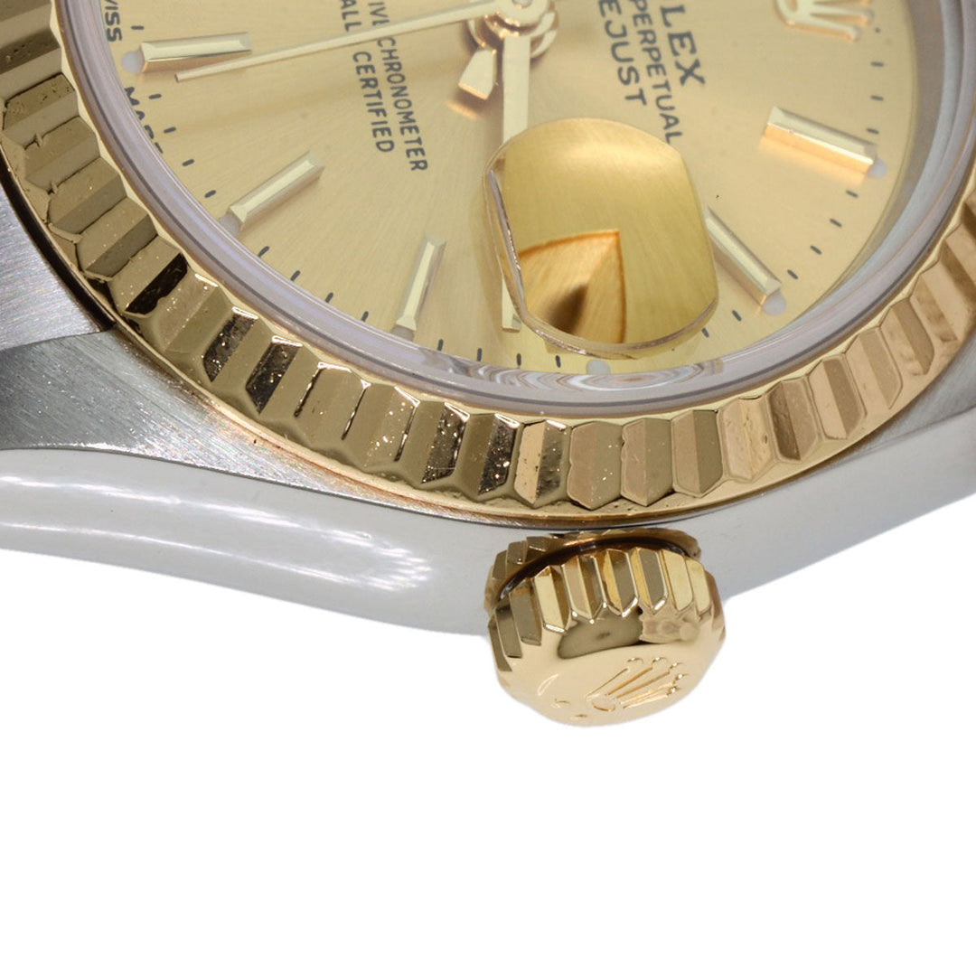ROLEX Watches Mechanical Automatic 69173 Stainless Steel , SSxK18YG , K18YG gold Datejust gold dial Women Used Authentic