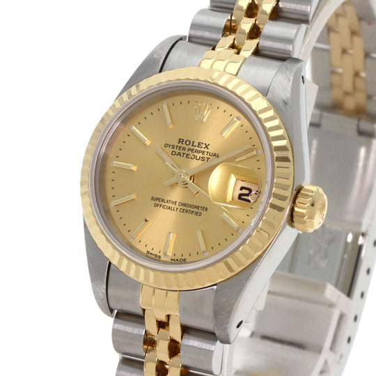 ROLEX Watches Mechanical Automatic 69173 Stainless Steel , SSxK18YG , K18YG gold Datejust gold dial Women Used Authentic