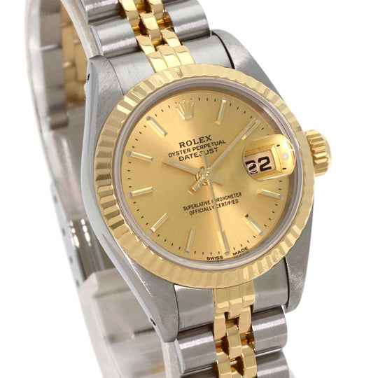 ROLEX Watches Mechanical Automatic 69173 Stainless Steel , SSxK18YG , K18YG gold Datejust gold dial Women Used Authentic