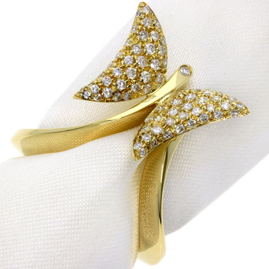 STAURINO Ring 18K Yellow Gold gold Butterfly Diamond Women Used Authentic