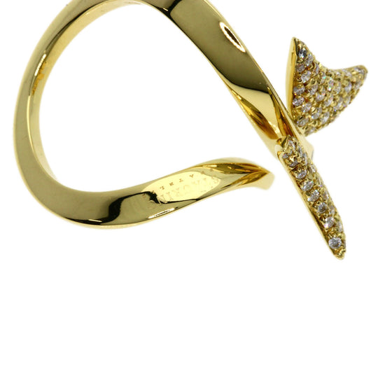 STAURINO Ring 18K Yellow Gold gold Butterfly Diamond Women Used Authentic