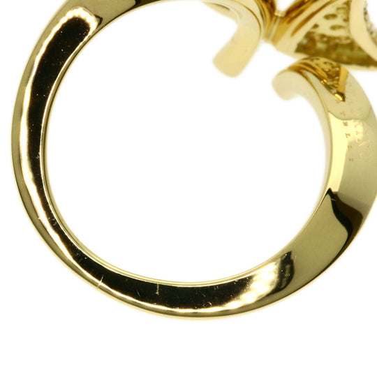 STAURINO Ring 18K Yellow Gold gold Butterfly Diamond Women Used Authentic