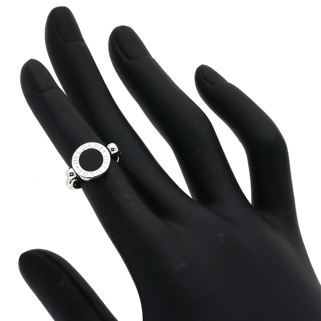 BVLGARI Ring K18WG Silver BVLGARI BVLGARI FLIP ONYX
