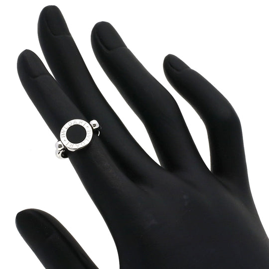 BVLGARI Ring K18WG Silver BVLGARI BVLGARI FLIP ONYX