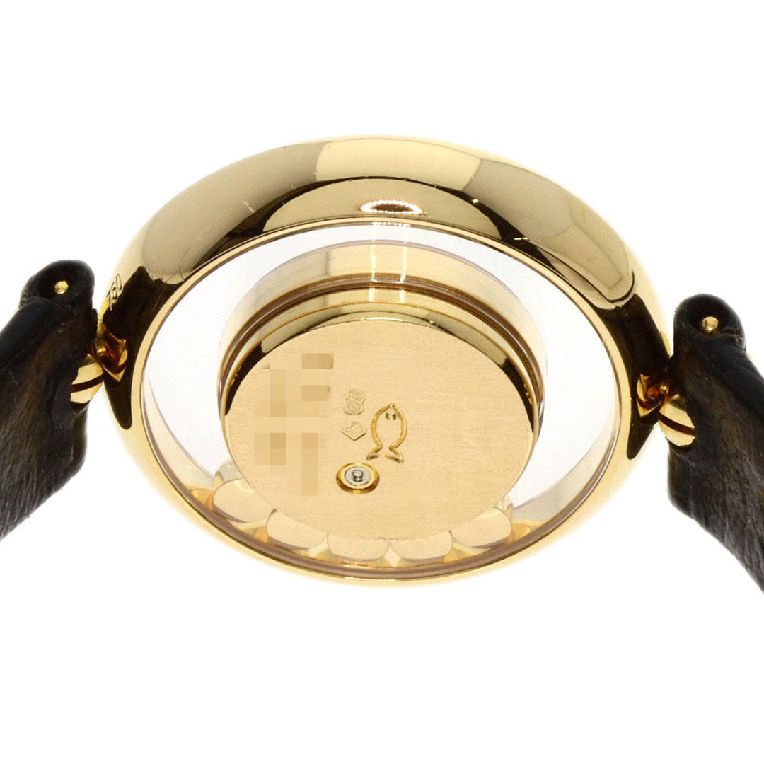 Chopard Watches Quartz 20/3957 K18YG , Leather , Diamond gold Happy diamond gold dial Women Used Authentic