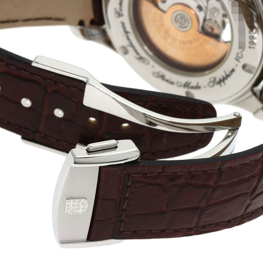 FREDERIQUE CONSTANT Watches Mechanical Automatic FC-330/335X6B4/6 Stainless Steel, Leather Silver Classic Heartbeat Moon Face Silver dial mens Used Authentic