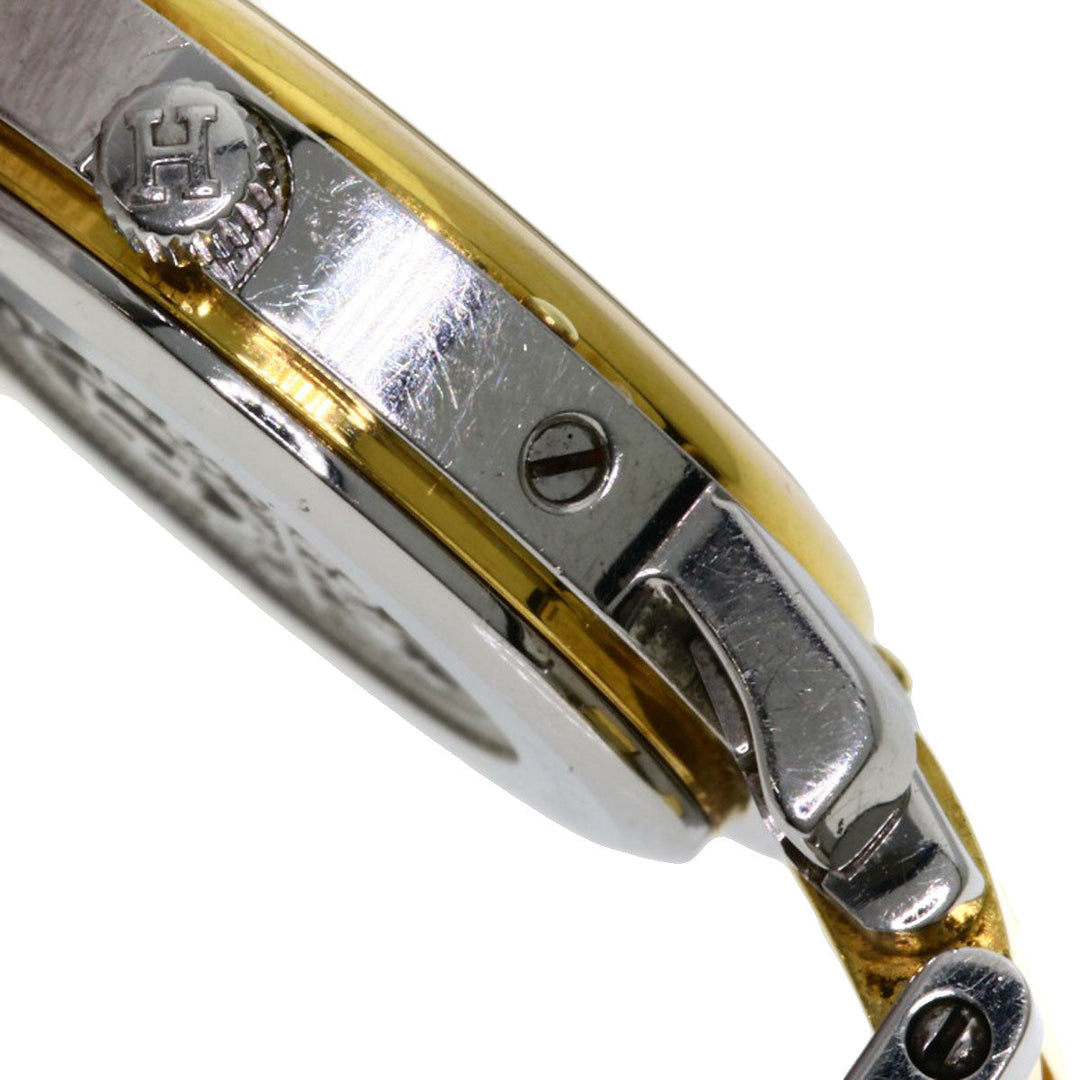 HERMES Watches Quartz CL3.240 Stainless Steel , SSxGP gold Clipper Ivory dial Women Used Authentic
