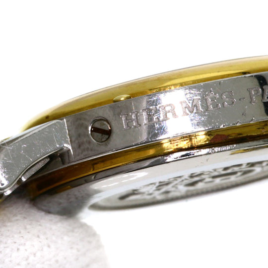 HERMES Watches Quartz CL3.240 Stainless Steel , SSxGP gold Clipper Ivory dial Women Used Authentic