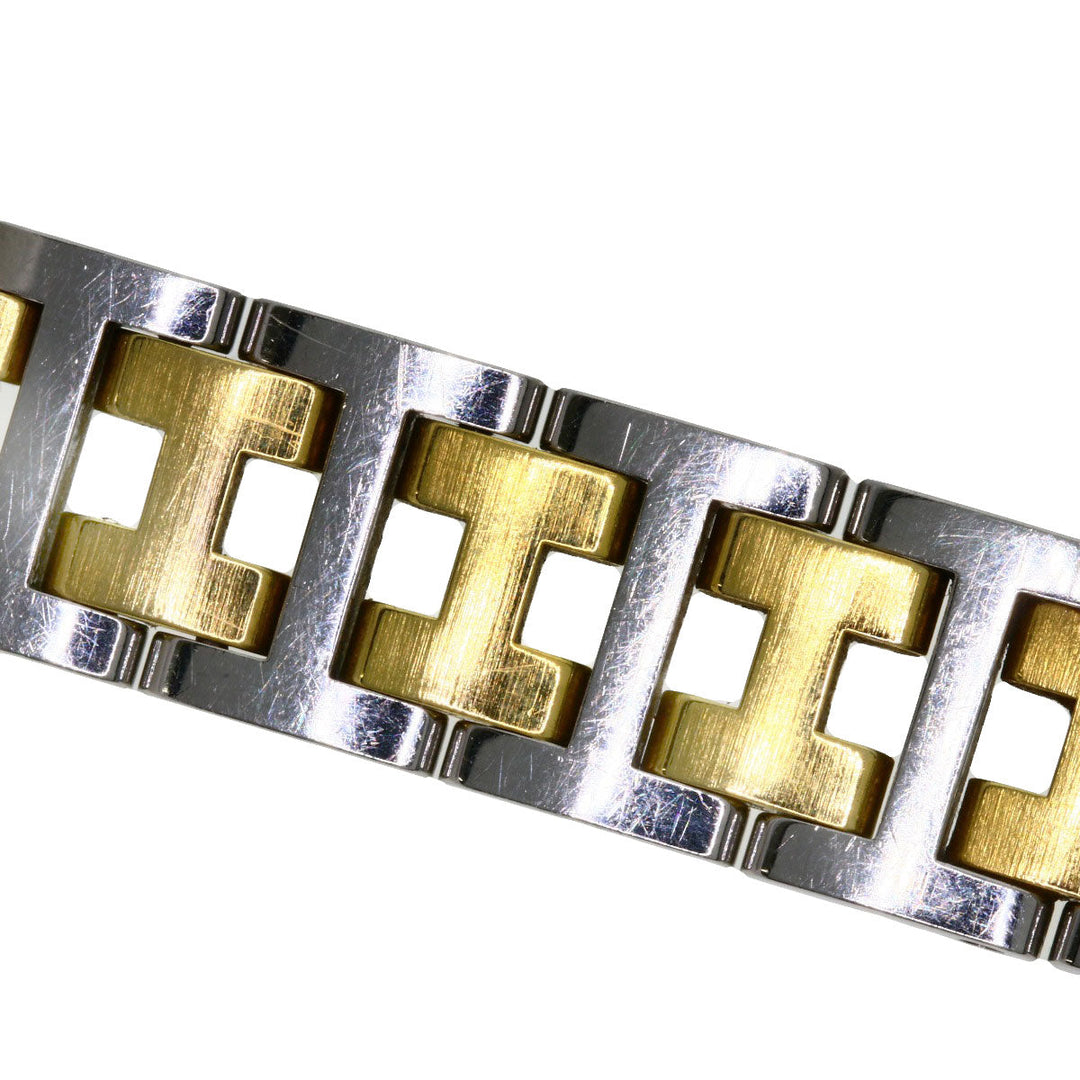 HERMES Watches Quartz CL3.240 Stainless Steel , SSxGP gold Clipper Ivory dial Women Used Authentic