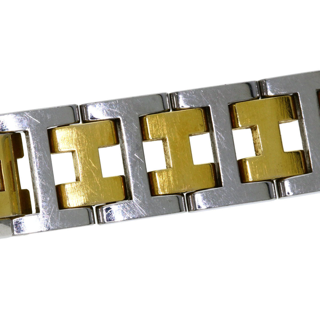 HERMES Watches Quartz CL3.240 Stainless Steel , SSxGP gold Clipper Ivory dial Women Used Authentic