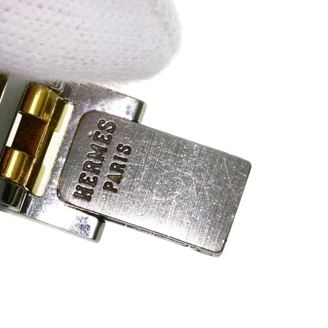 HERMES Watches Quartz CL3.240 Stainless Steel , SSxGP gold Clipper Ivory dial Women Used Authentic