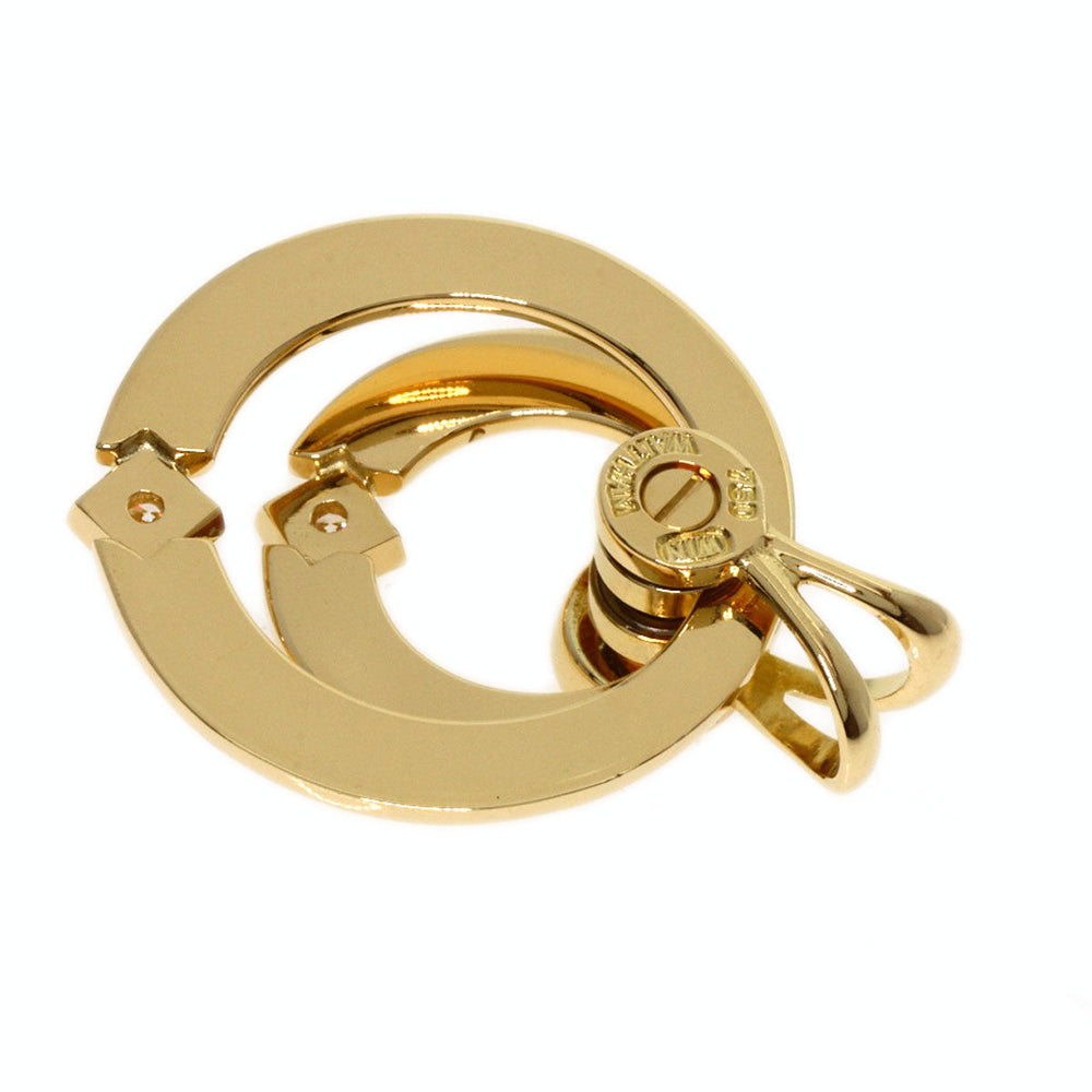 WALTHAM Pendant top 18K Yellow Gold gold diamond Women Used Authentic