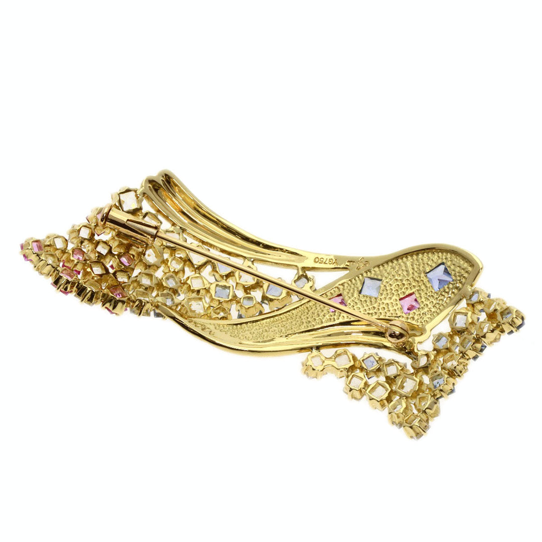 JUNE Brooch 18K Yellow Gold gold sapphire