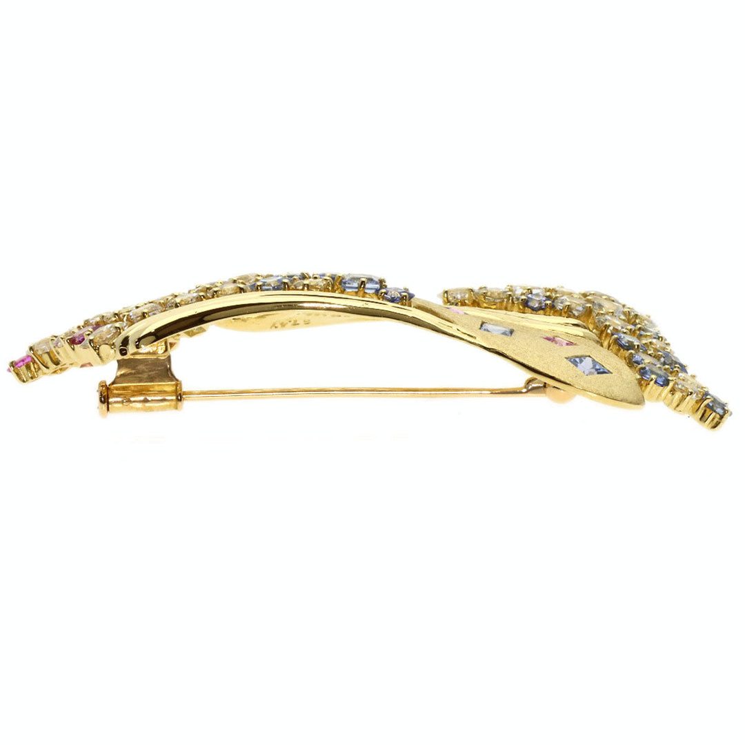 JUNE Brooch 18K Yellow Gold gold sapphire