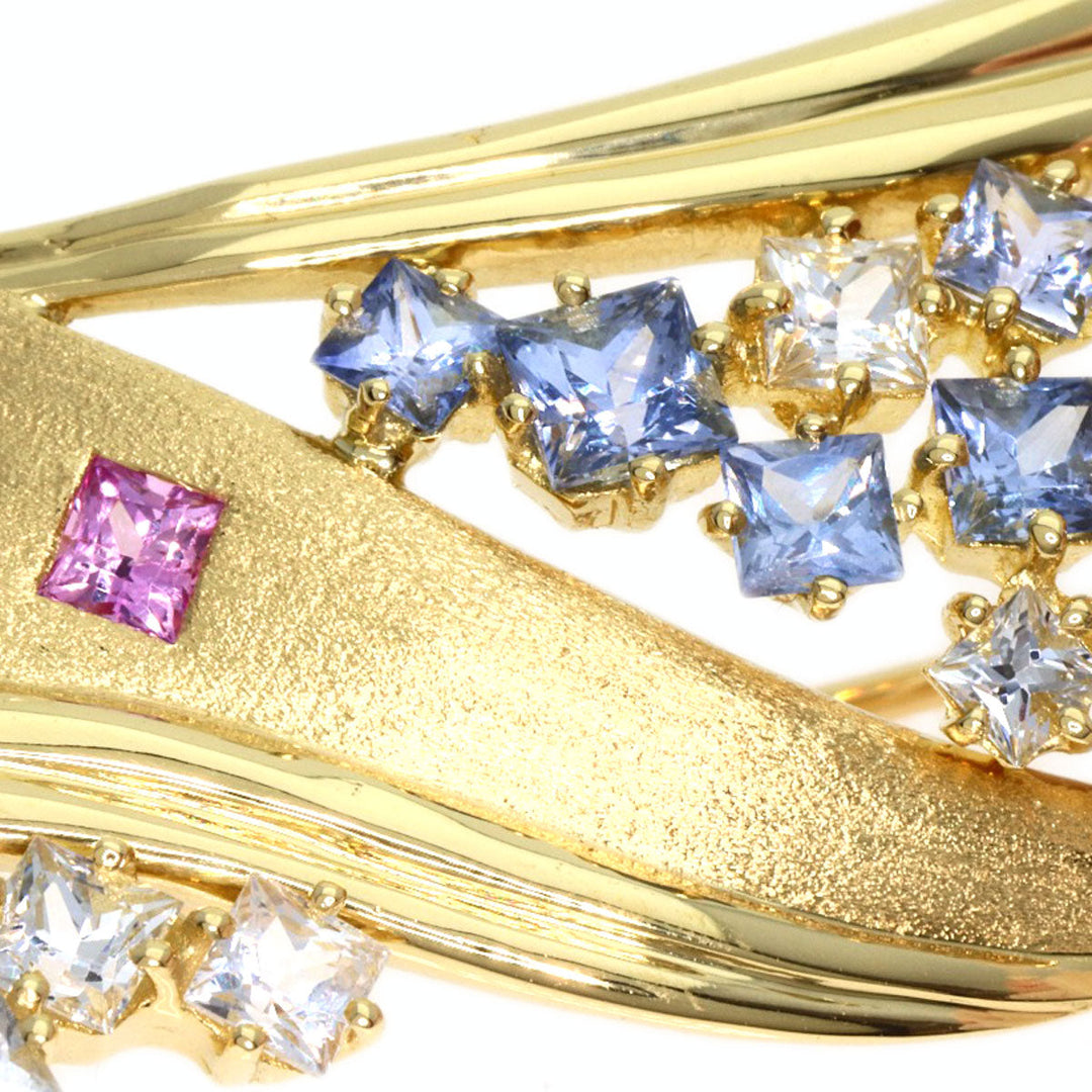 JUNE Brooch 18K Yellow Gold gold sapphire