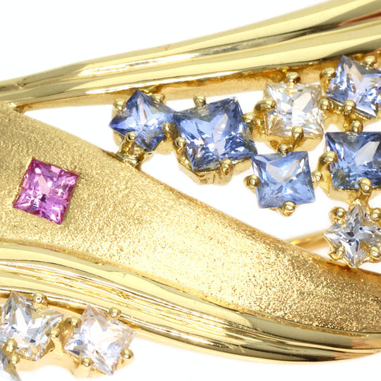 JUNE Brooch 18K Yellow Gold gold sapphire