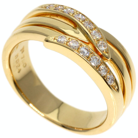 POLA Ring 18K Yellow Gold gold diamond Women Used Authentic
