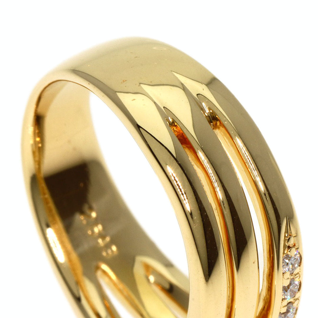 POLA Ring 18K Yellow Gold gold diamond Women Used Authentic