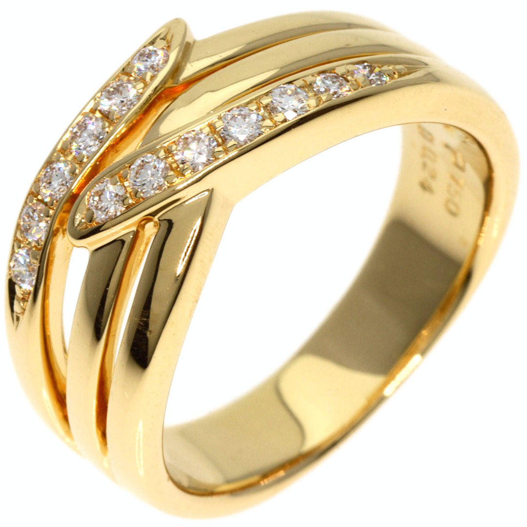 POLA Ring 18K Yellow Gold gold diamond Women Used Authentic