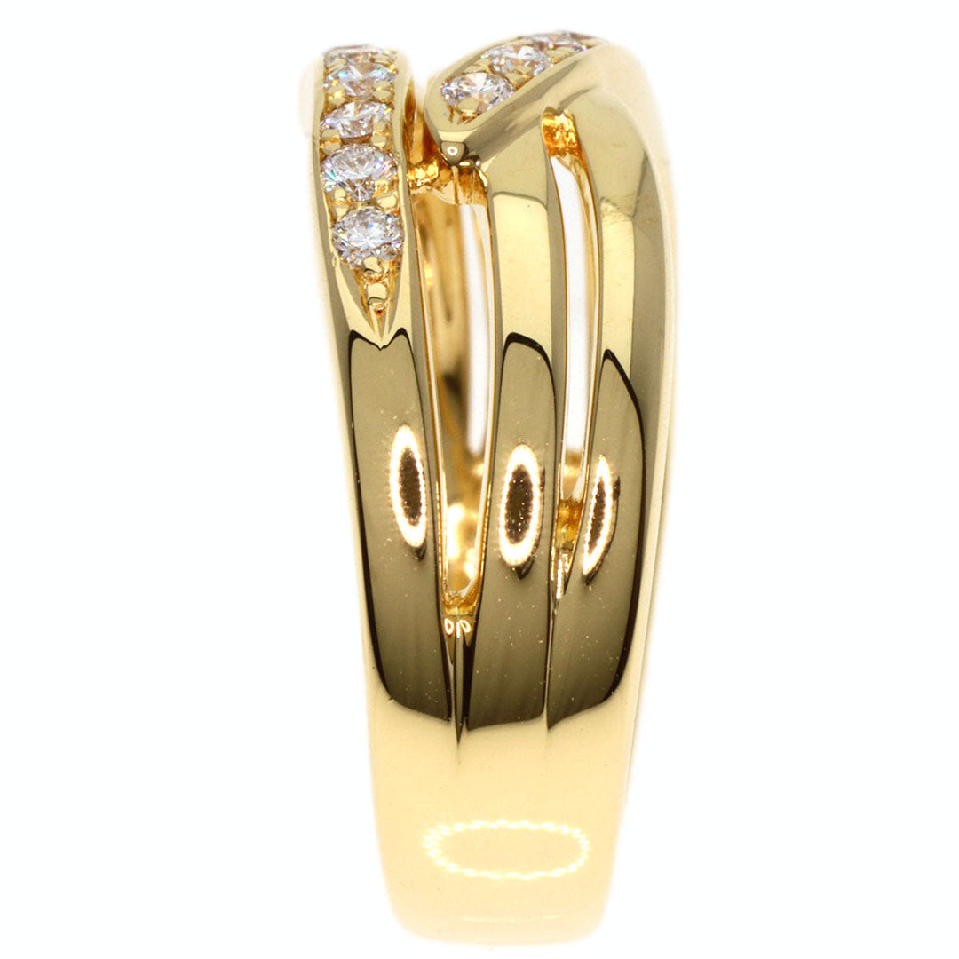POLA Ring 18K Yellow Gold gold diamond Women Used Authentic