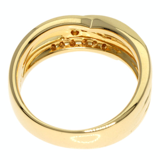 POLA Ring 18K Yellow Gold gold diamond Women Used Authentic
