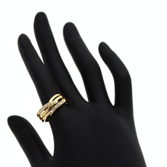 POLA Ring 18K Yellow Gold gold diamond Women Used Authentic