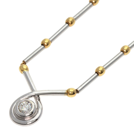 MONNICKENDAM Necklace K18WG Silver 1P diamond
