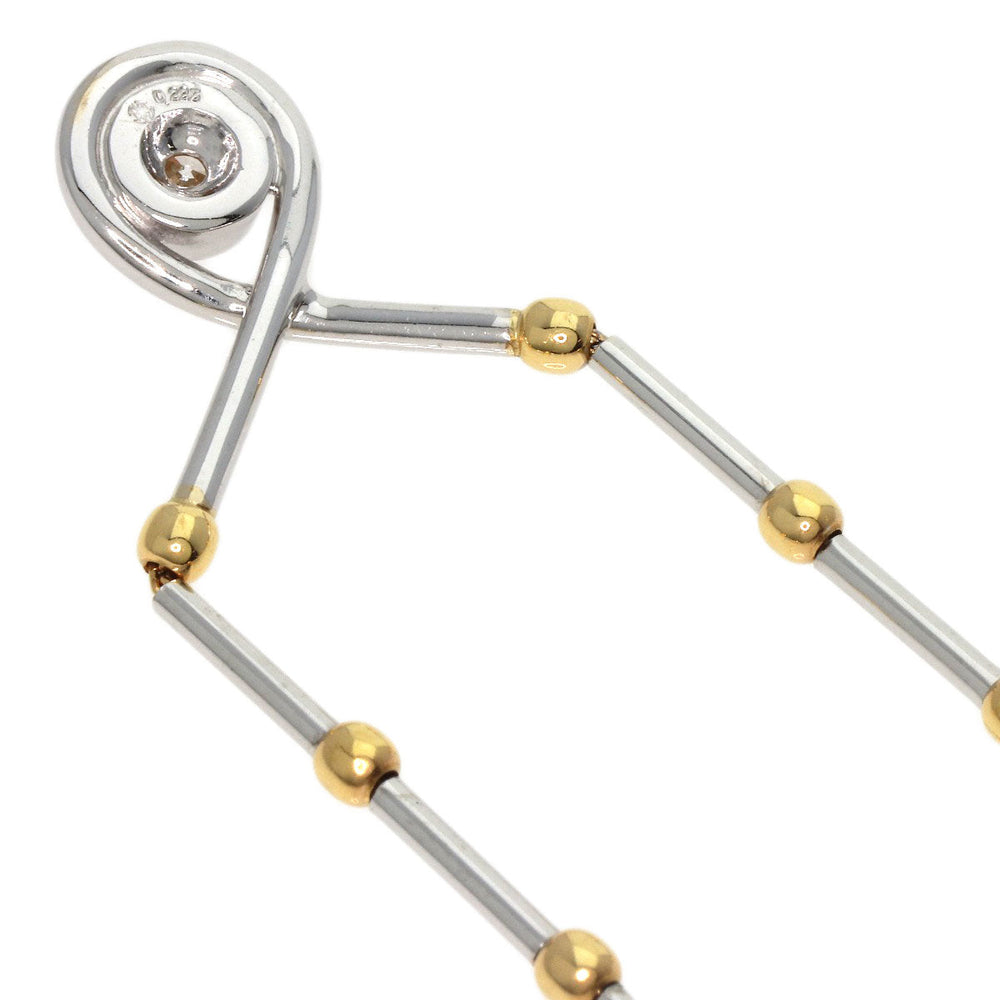 MONNICKENDAM Necklace K18WG Silver 1P diamond