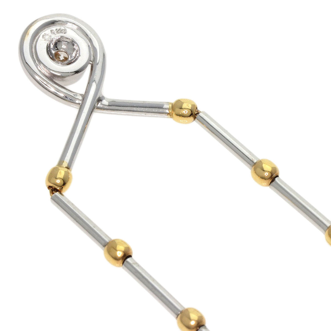 MONNICKENDAM Necklace K18WG Silver 1P diamond