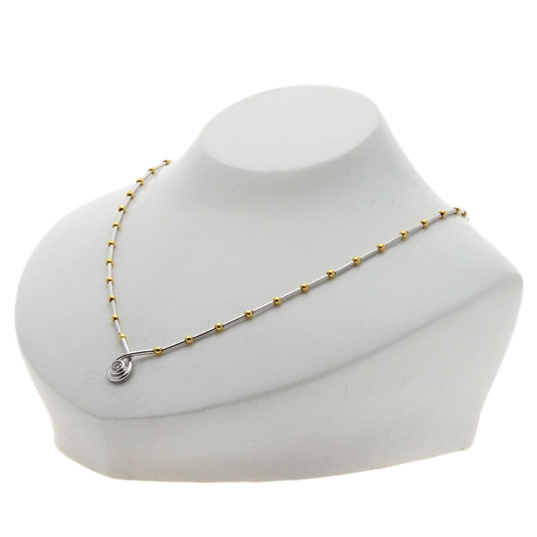MONNICKENDAM Necklace K18WG Silver 1P diamond