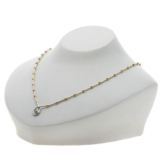 MONNICKENDAM Necklace K18WG Silver 1P diamond