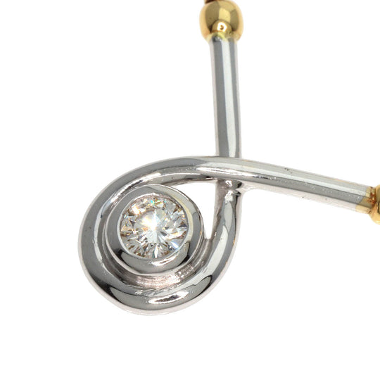 MONNICKENDAM Necklace K18WG Silver 1P diamond