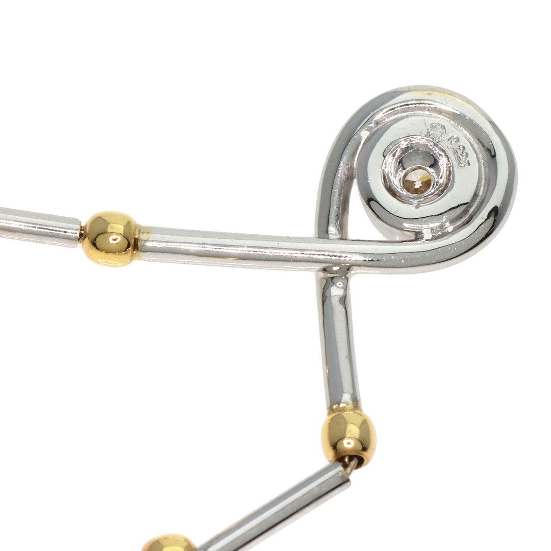 MONNICKENDAM Necklace K18WG Silver 1P diamond