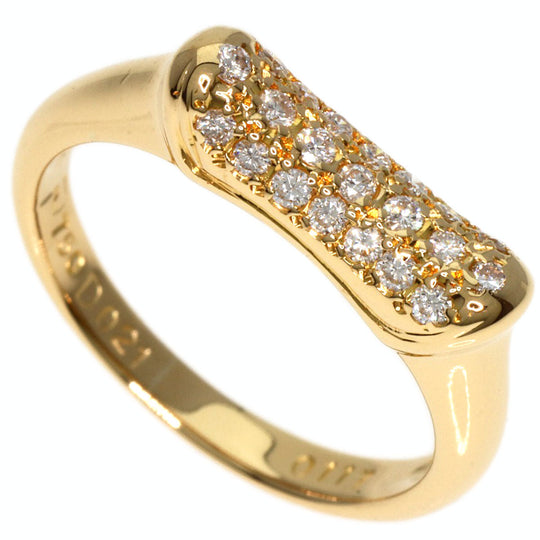POLA Ring 18K Yellow Gold gold diamond Women Used Authentic
