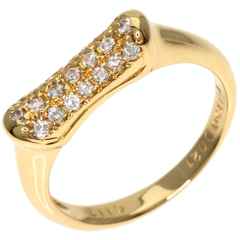 POLA Ring 18K Yellow Gold gold diamond Women Used Authentic