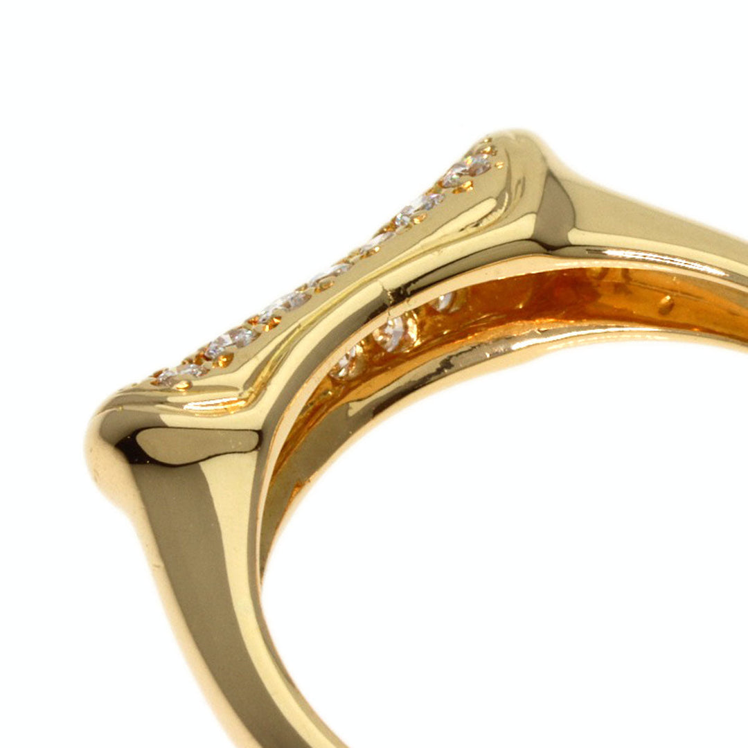 POLA Ring 18K Yellow Gold gold diamond Women Used Authentic