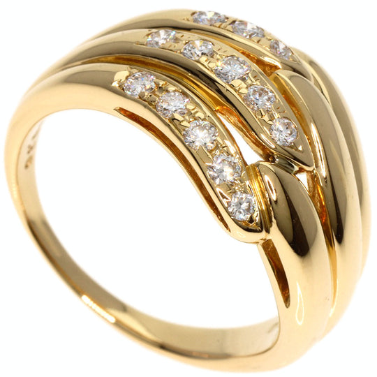POLA Ring 18K Yellow Gold gold diamond Women Used Authentic
