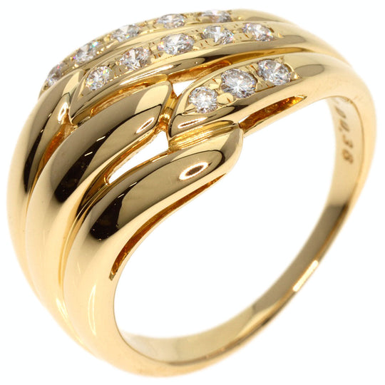 POLA Ring 18K Yellow Gold gold diamond Women Used Authentic