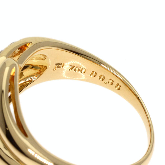 POLA Ring 18K Yellow Gold gold diamond Women Used Authentic