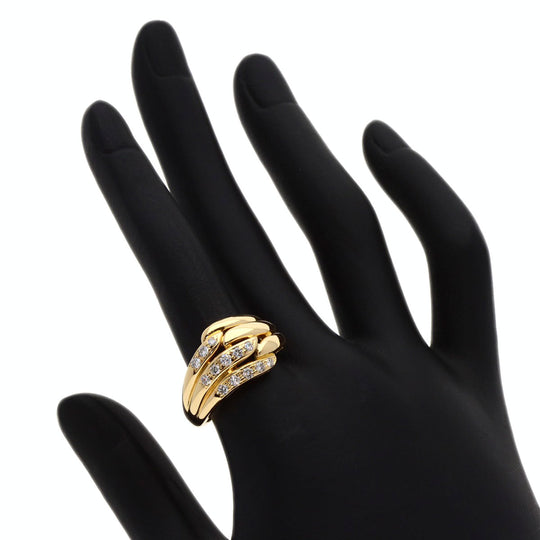 POLA Ring 18K Yellow Gold gold diamond Women Used Authentic